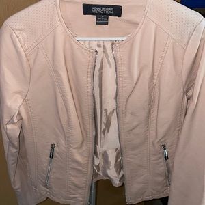 Kenneth Cole light pink leather jacket